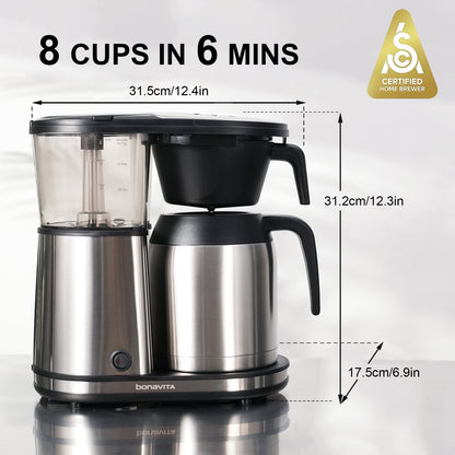Connoisseur 8-Cup Drip Coffee Brewer One-Touch with Thermal Bonavita