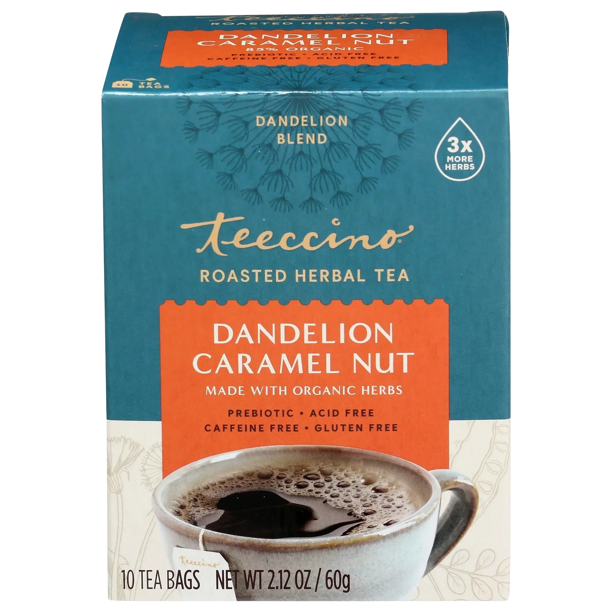 Teeccino Dandelion Caramel Nut Roasted Herbal Tea