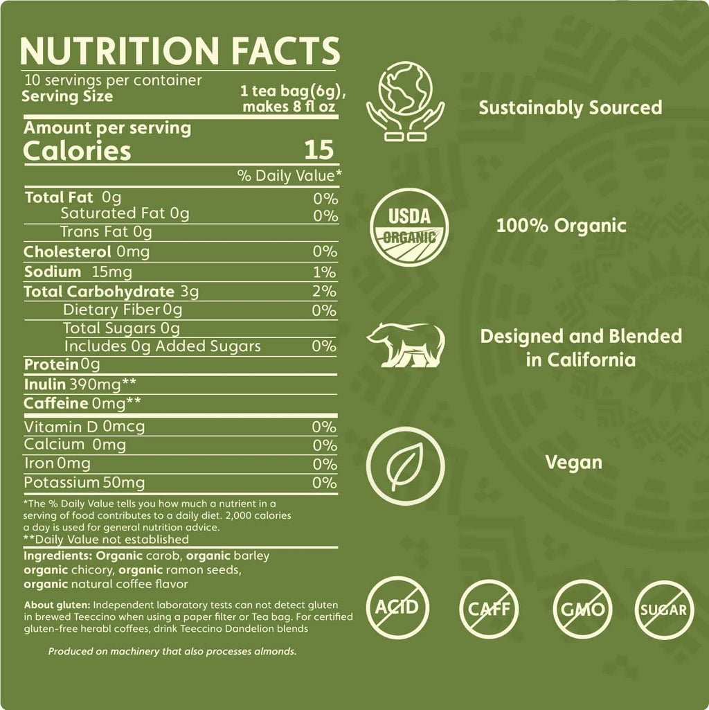 Teeccino French Roast Roasted Herbal Tea