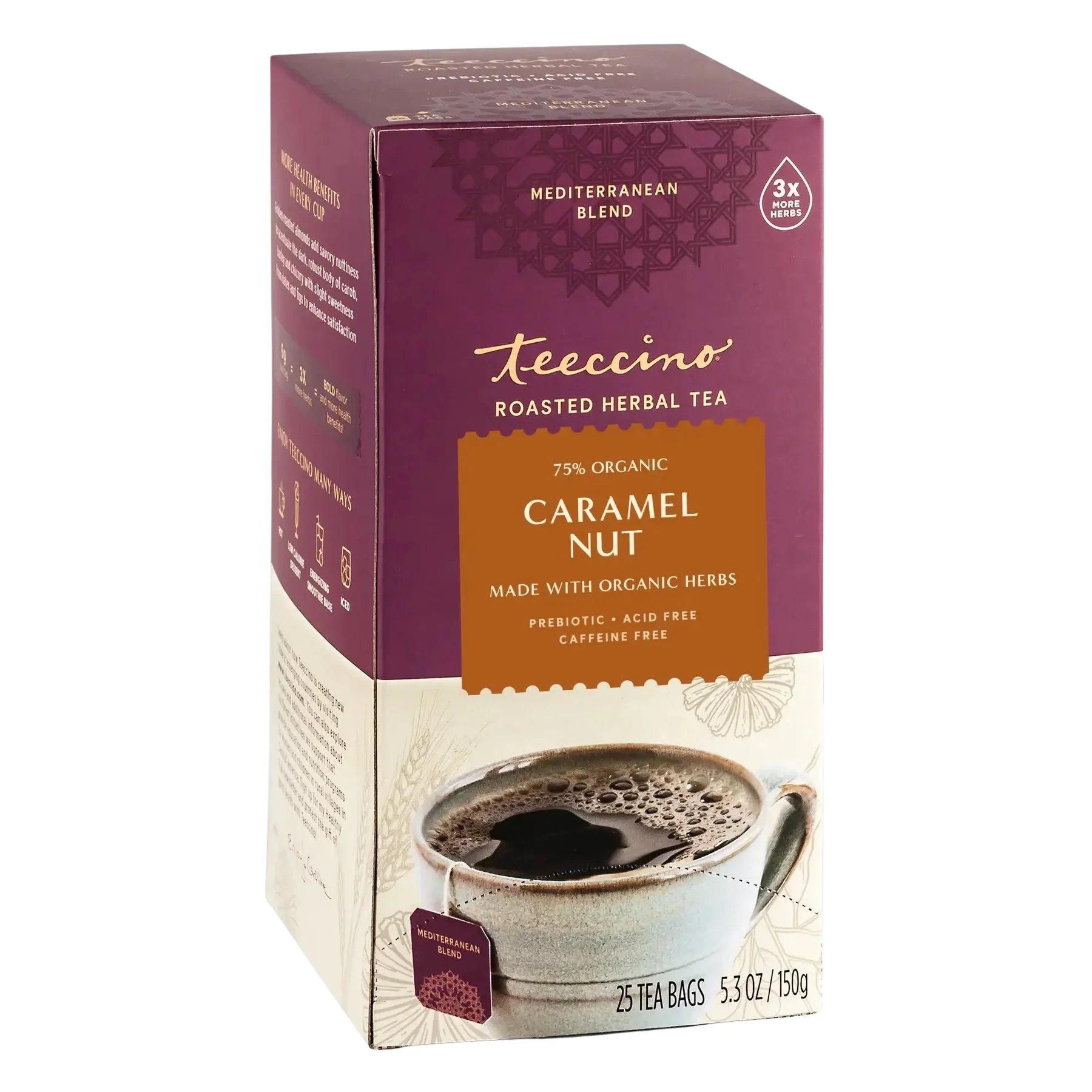Teeccino Caramel Nut Roasted Herbal Tea Teeccino