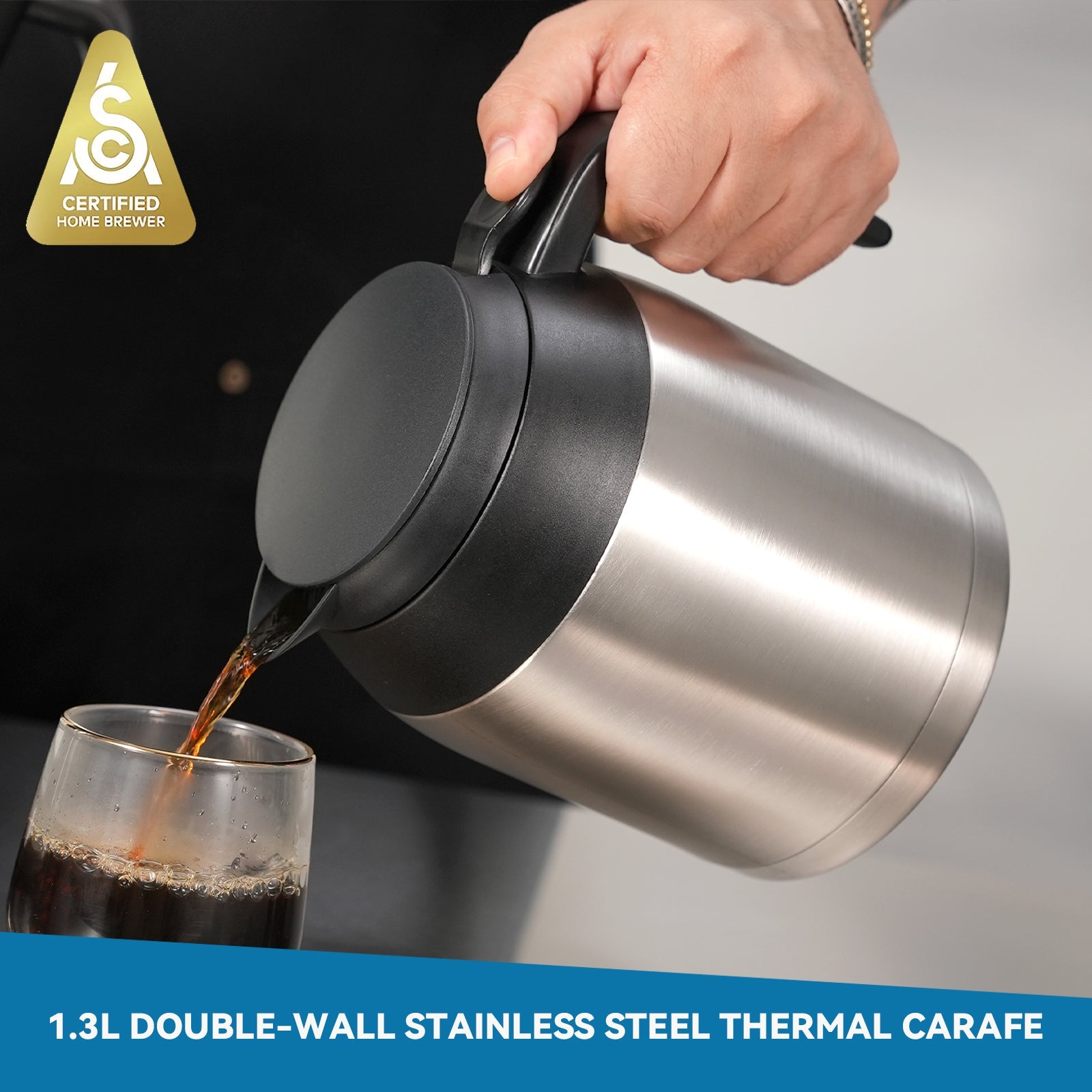 Connoisseur 8-Cup Drip Coffee Brewer One-Touch with Thermal