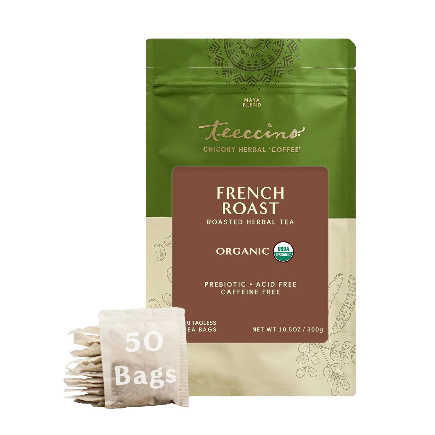Teeccino French Roast Roasted Herbal Tea Teeccino