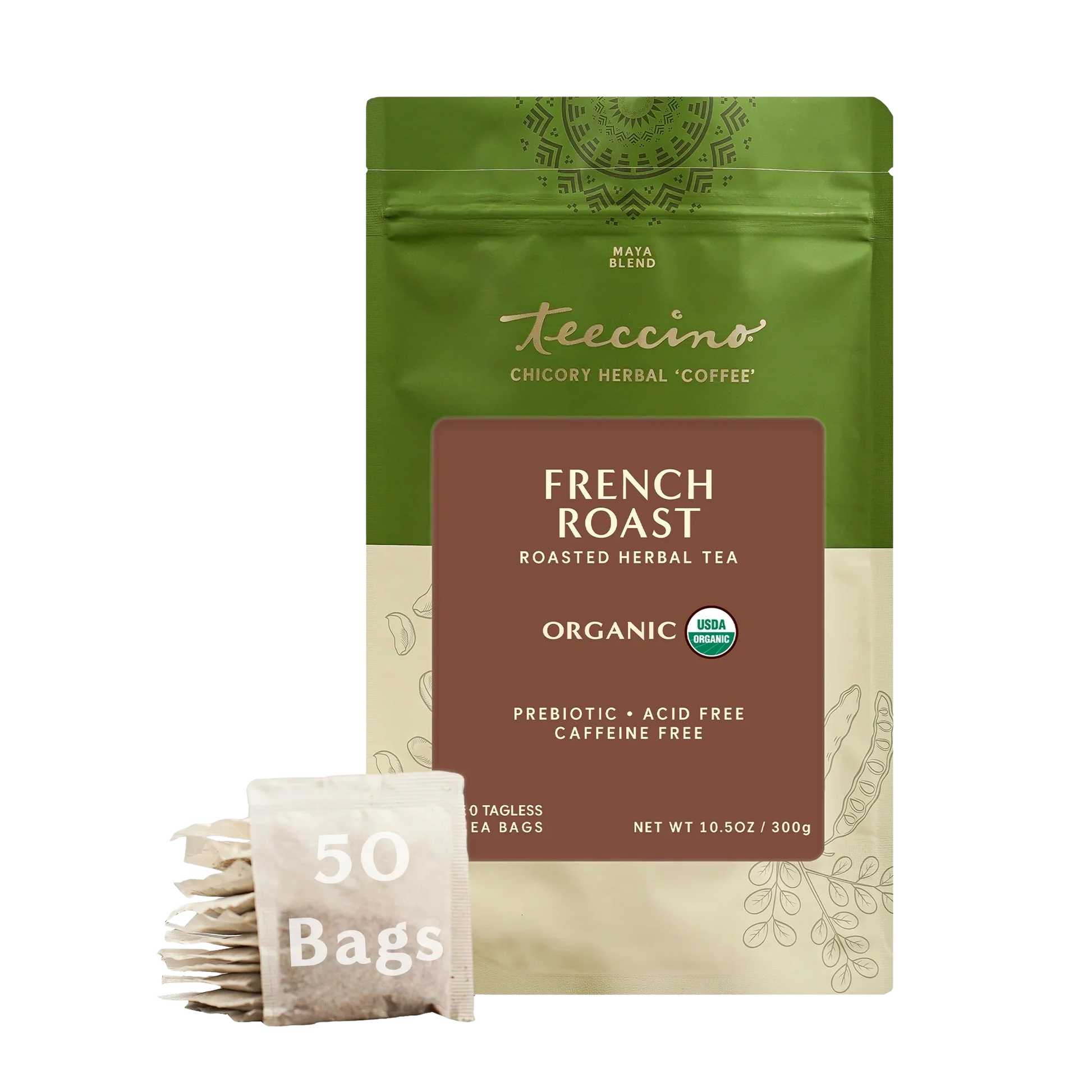 Teeccino French Roast Roasted Herbal Tea Teeccino
