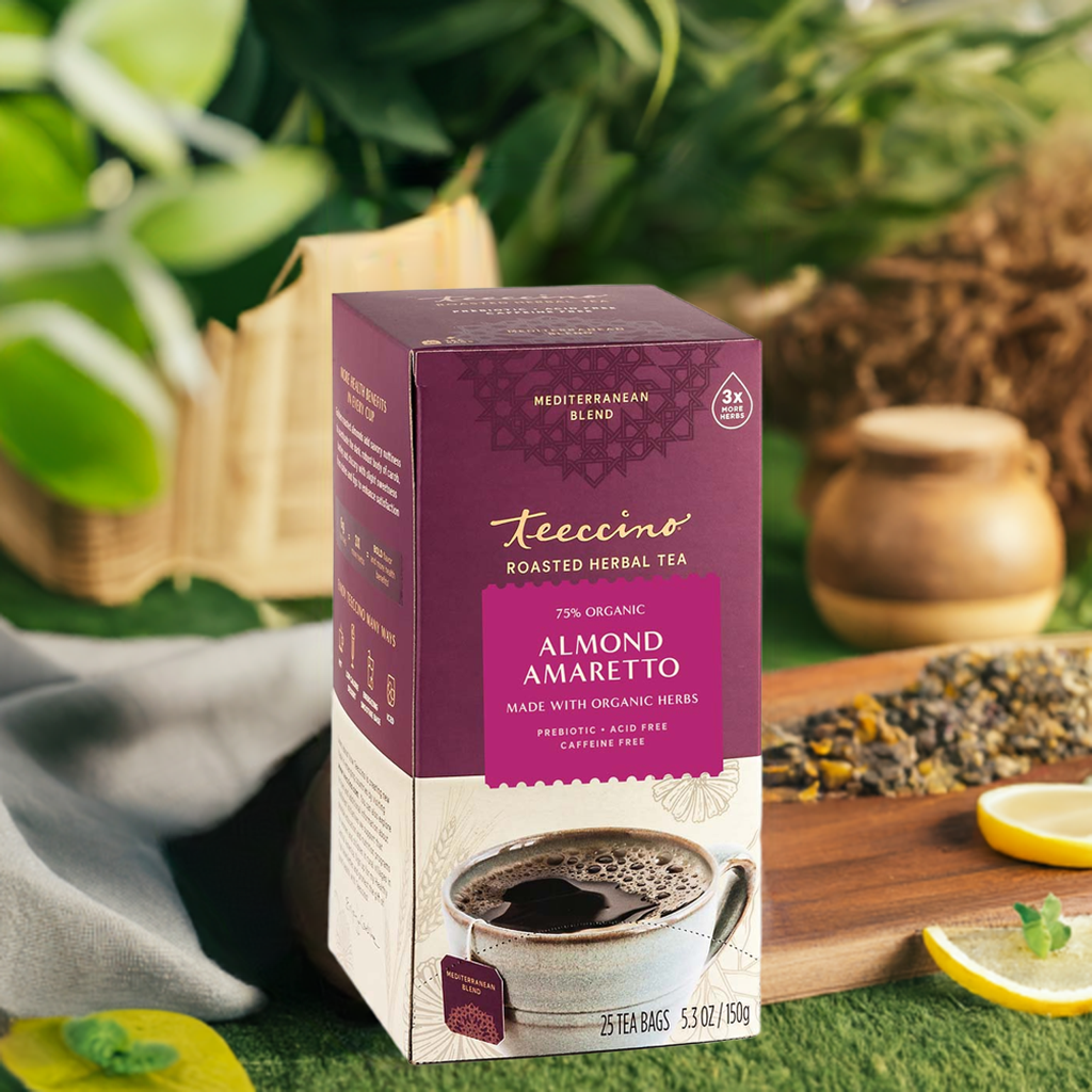 Teeccino Almond Amaretto Roasted Herbal Tea Teeccino
