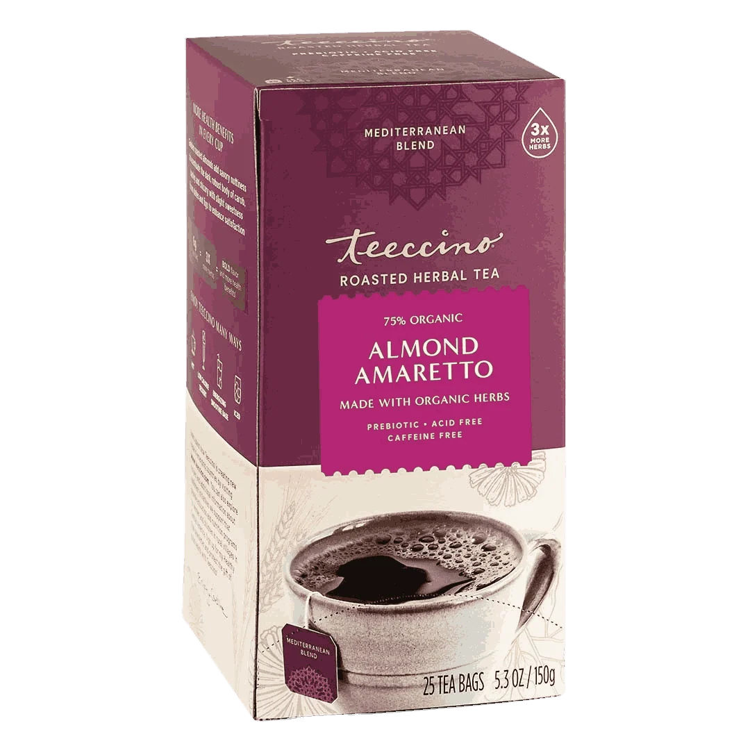 Teeccino Almond Amaretto Roasted Herbal Tea Teeccino