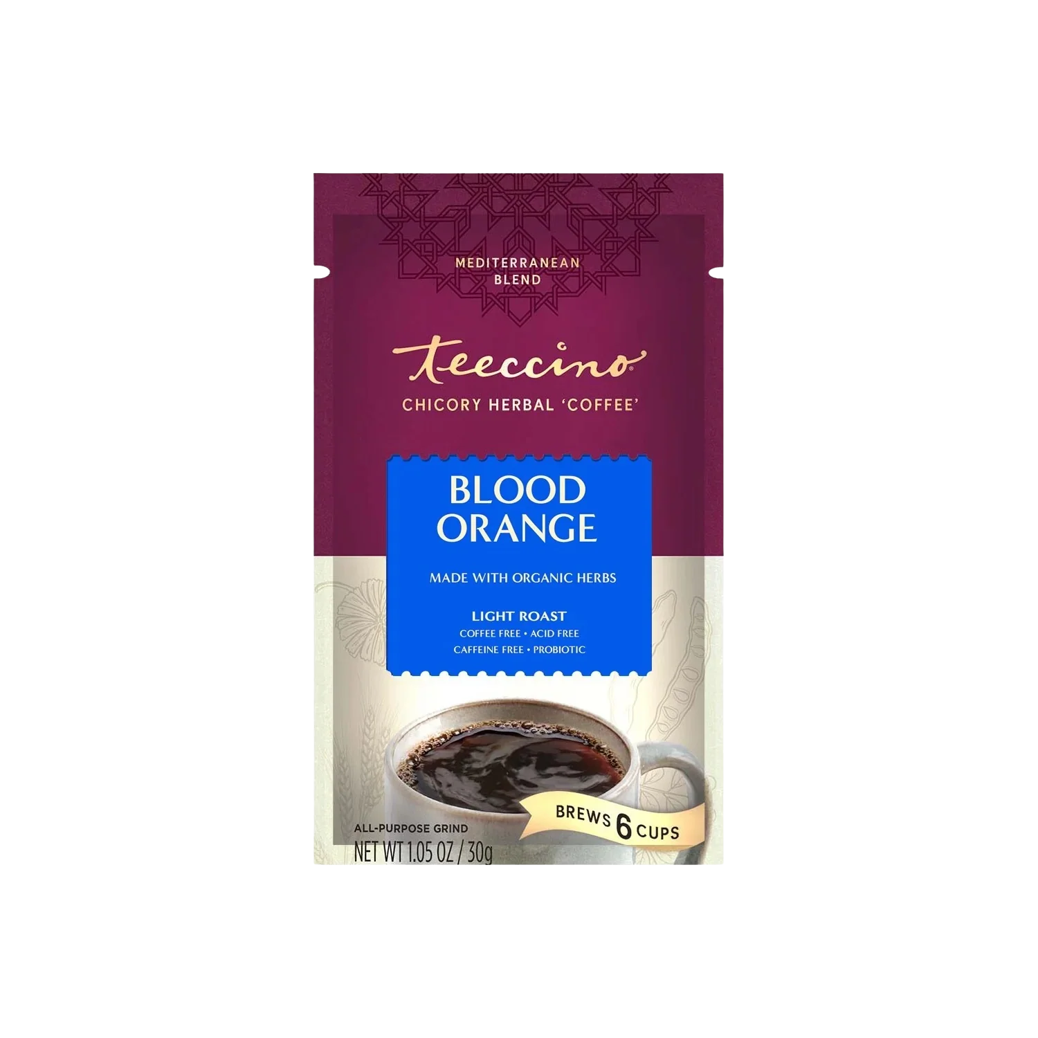 Teeccino Blood Orange Chicory Herbal Coffee
