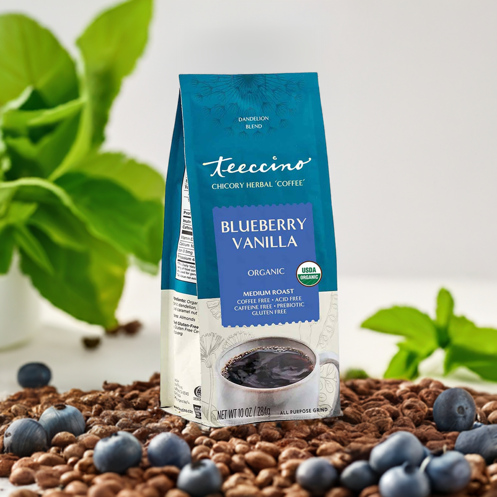 Teeccino Blueberry Vanilla Chicory Herbal Coffee Teeccino