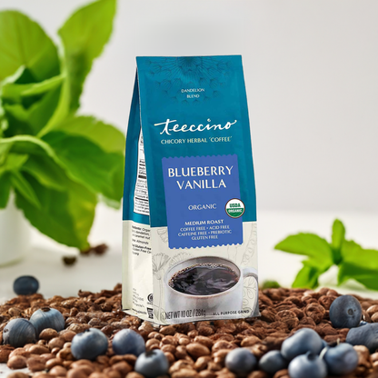 Teeccino Blueberry Vanilla Chicory Herbal Coffee Teeccino