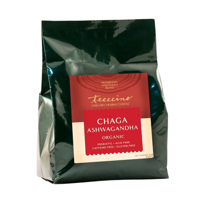 Teeccino Chaga Ashwagandha Butterscotch Cream Mushroom Herbal Coffee Teeccino