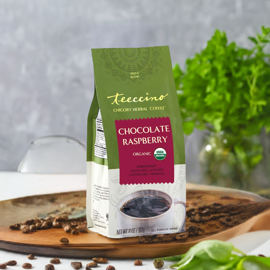 Teeccino Chocolate Raspberry Chicory Herbal Coffee