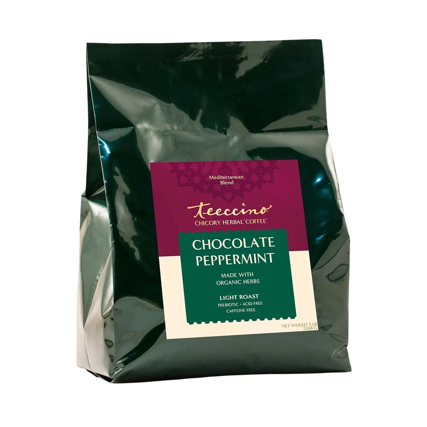 Teeccino Chocolate Peppermint Chicory Herbal Coffee