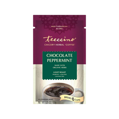 Teeccino Chocolate Peppermint Chicory Herbal Coffee Teeccino