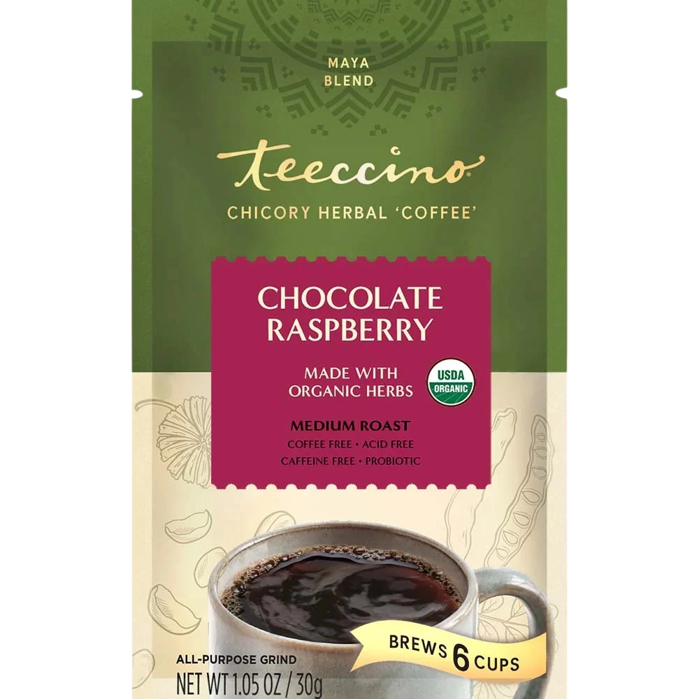 Teeccino Chocolate Raspberry Chicory Herbal Coffee Teeccino