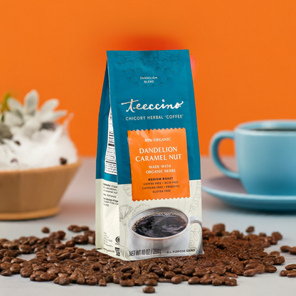 Teeccino Dandelion Caramel Nut Chicory Herbal Coffee Teeccino