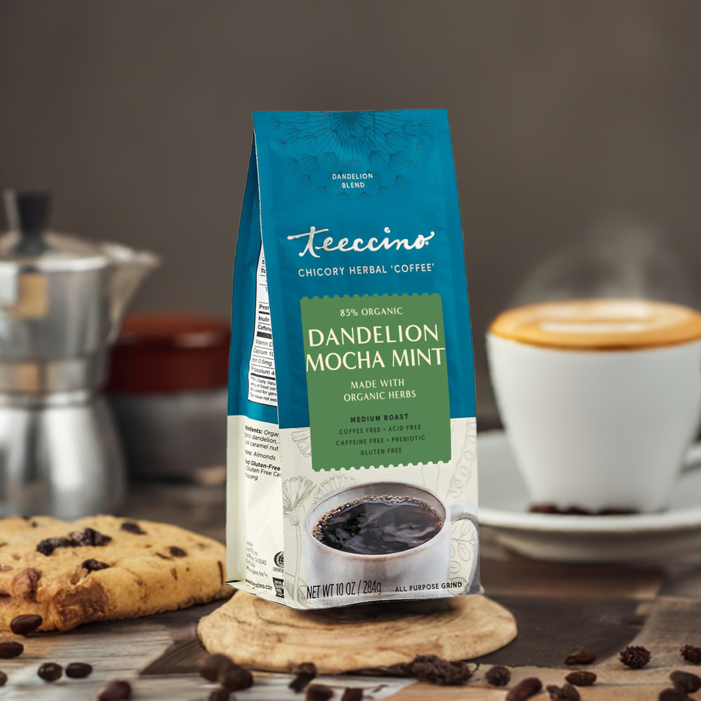 Teeccino Dandelion Mocha Mint Herbal Coffee Teeccino