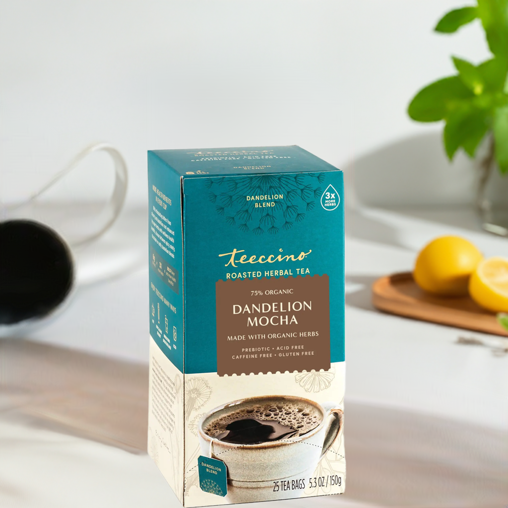 Teeccino Dandelion Mocha Roasted Herbal Tea Teeccino