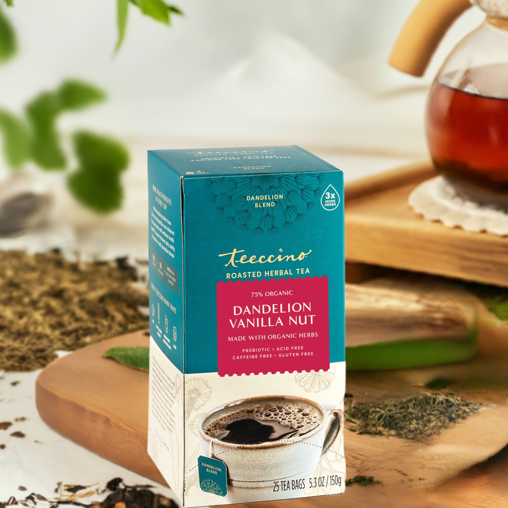 Teeccino Dandelion Vanilla Nut Roasted Herbal Tea