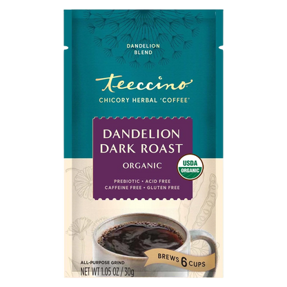 Teeccino Dandelion Dark Roast Herbal Coffee Teeccino