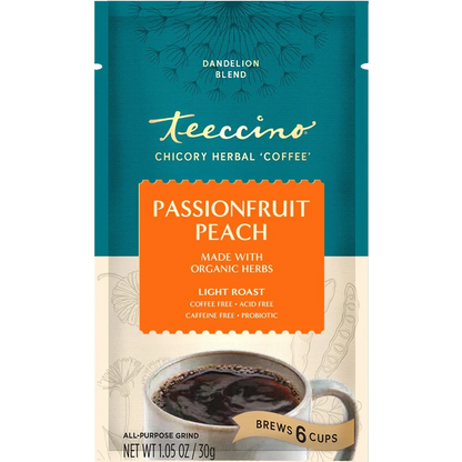 Teeccino Dandelion Passionfruit Peach Herbal Coffee Teeccino