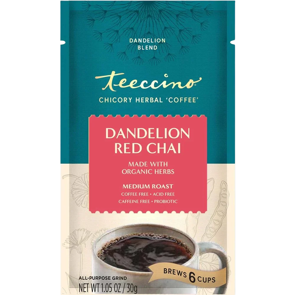 Teeccino Dandelion Red Chai Herbal Coffee Teeccino