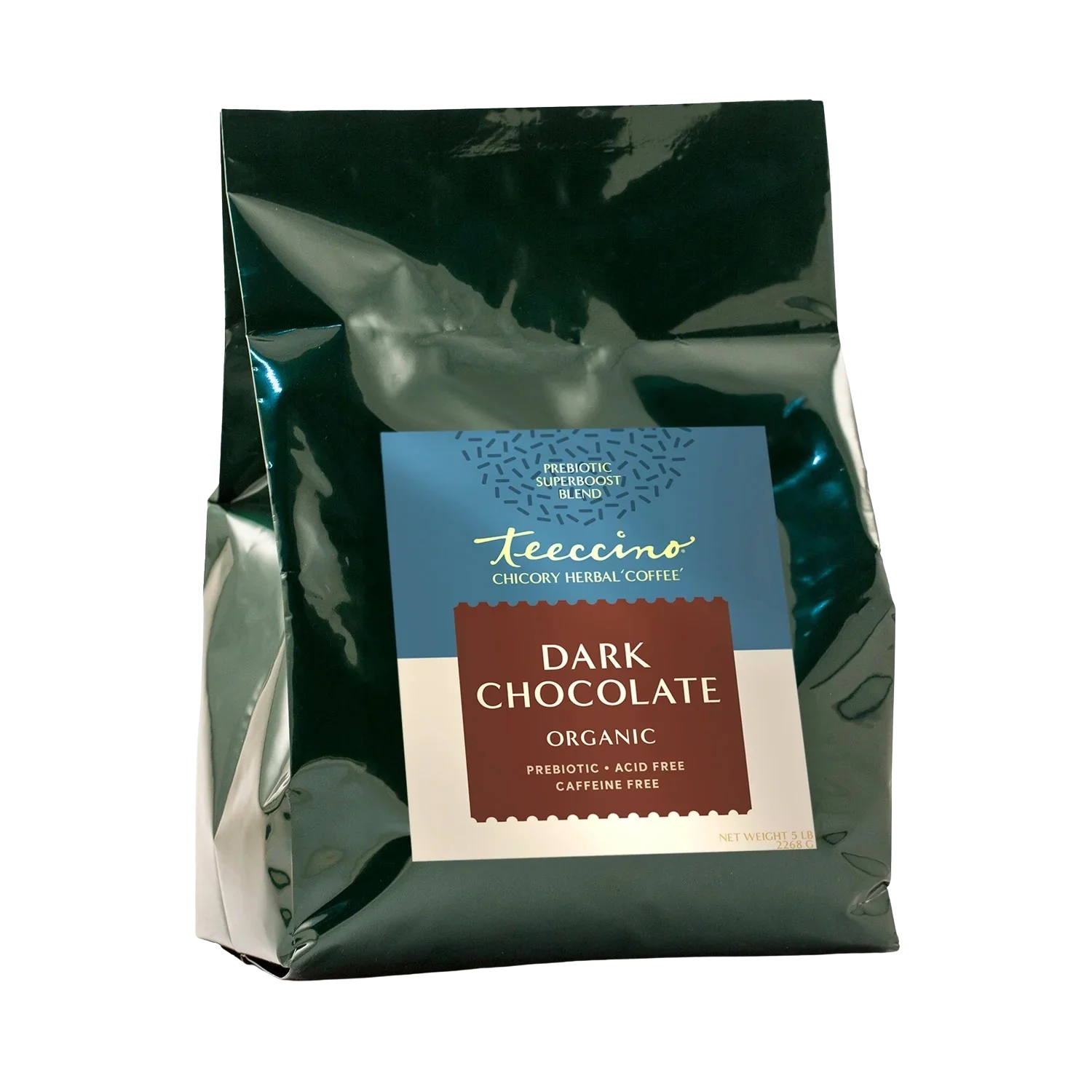 Teeccino Dark Chocolate Prebiotic SuperBoost Herbal Coffee Teeccino