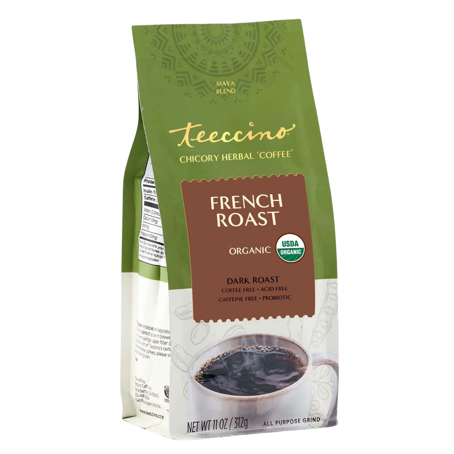 Teeccino French Roast Chicory Herbal Coffee Teeccino