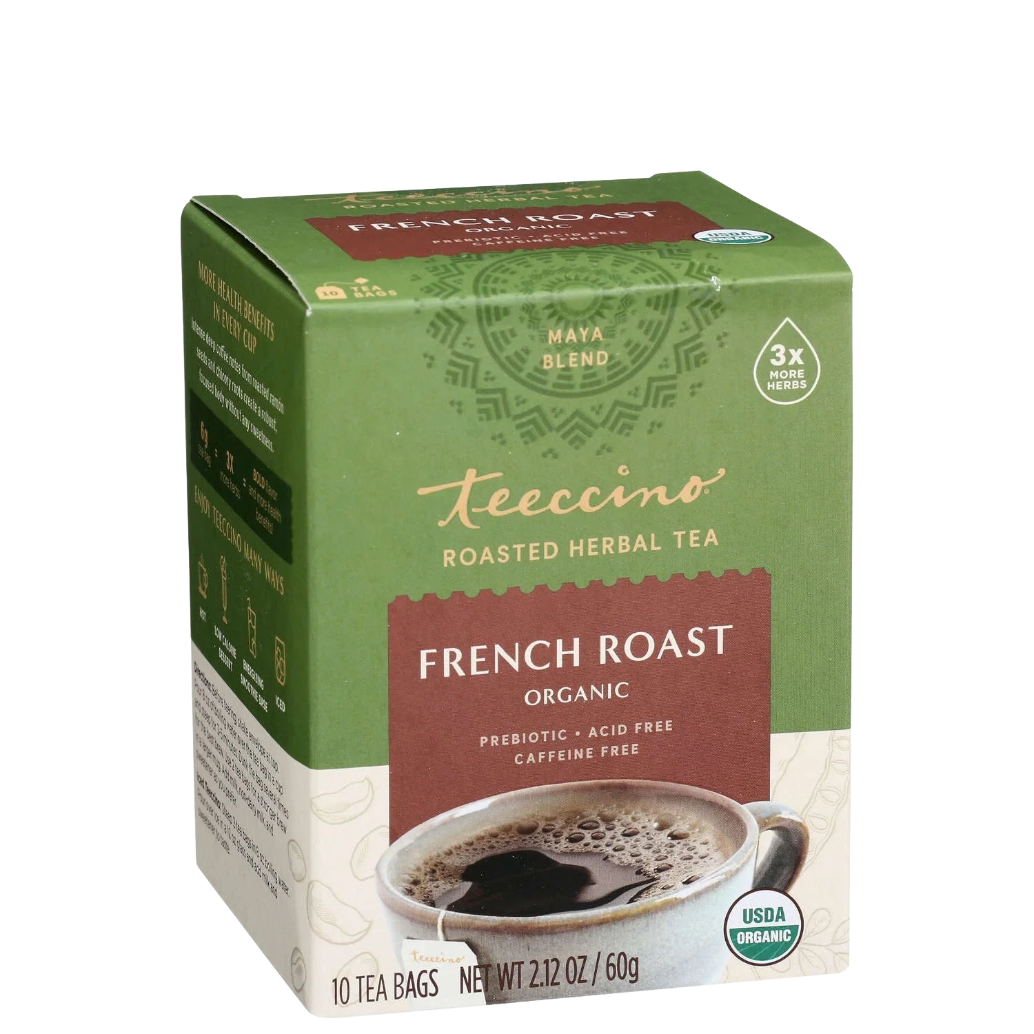 Teeccino French Roast Roasted Herbal Tea Teeccino