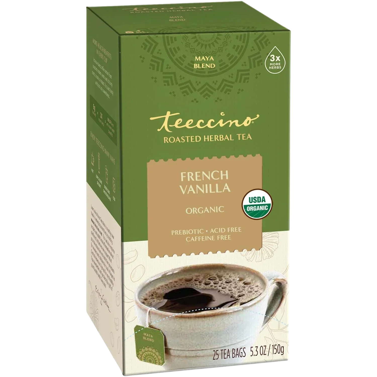 Teeccino French Vanilla Roasted Herbal Tea Teeccino