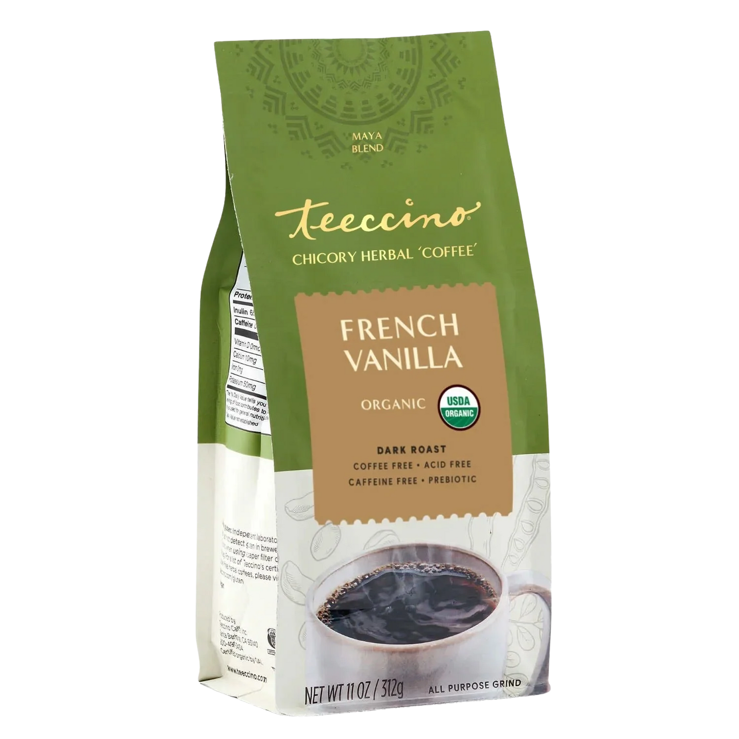 Teeccino French Vanilla Chicory Herbal Coffee Teeccino