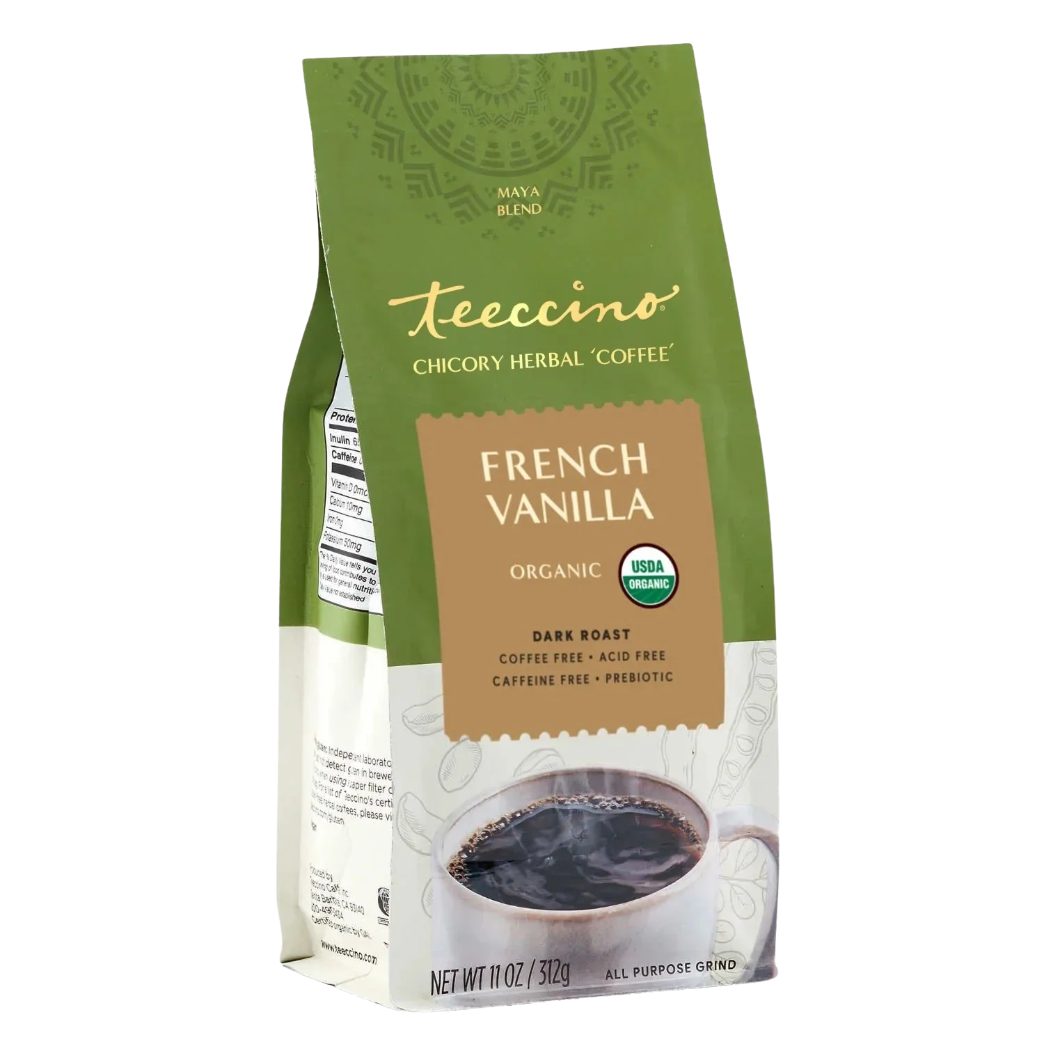 Teeccino French Vanilla Chicory Herbal Coffee Teeccino