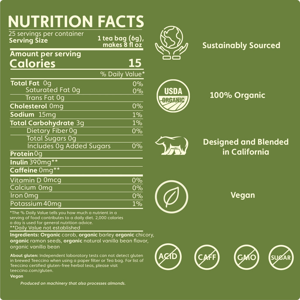 Teeccino French Vanilla Roasted Herbal Tea