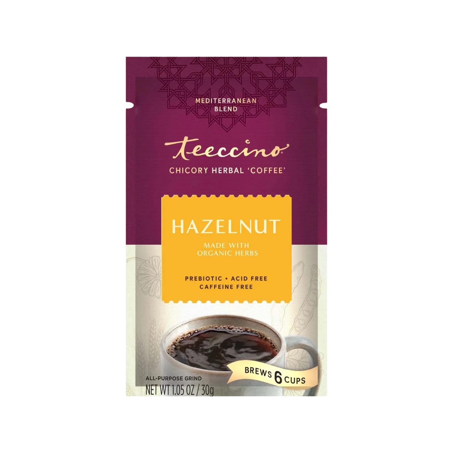 Teeccino Hazelnut Chicory Herbal Coffee Teeccino