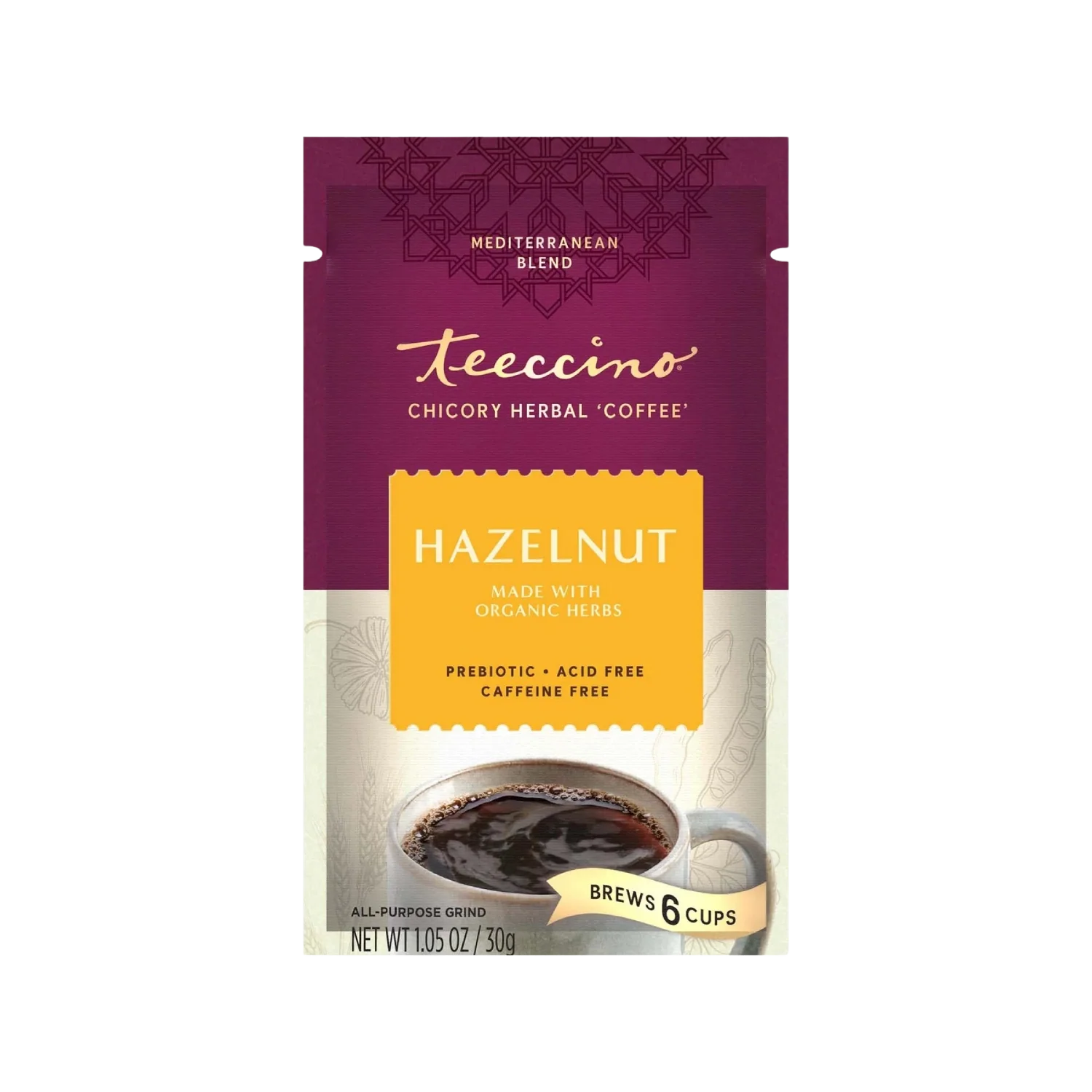 Teeccino Hazelnut Chicory Herbal Coffee