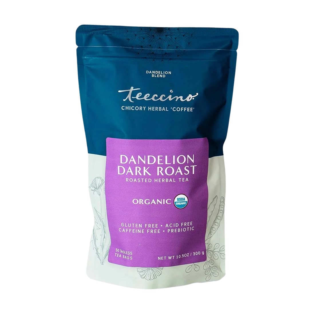 Teeccino Dandelion Dark Roast Herbal Coffee