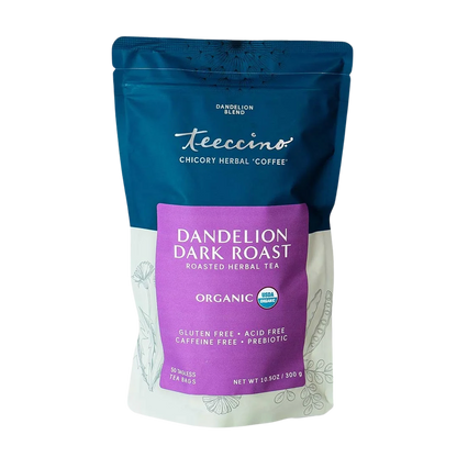 Teeccino Dandelion Dark Roast Herbal Coffee Teeccino