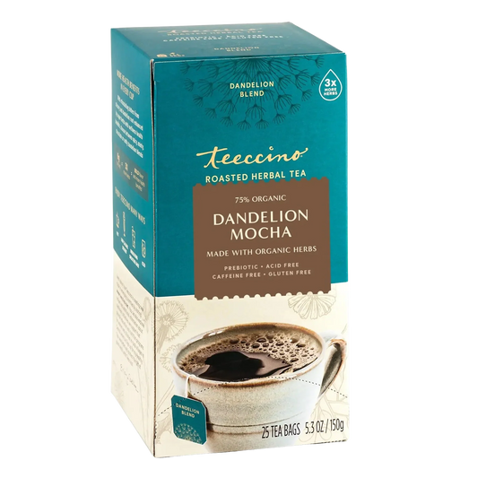 Teeccino Dandelion Mocha Roasted Herbal Tea Teeccino