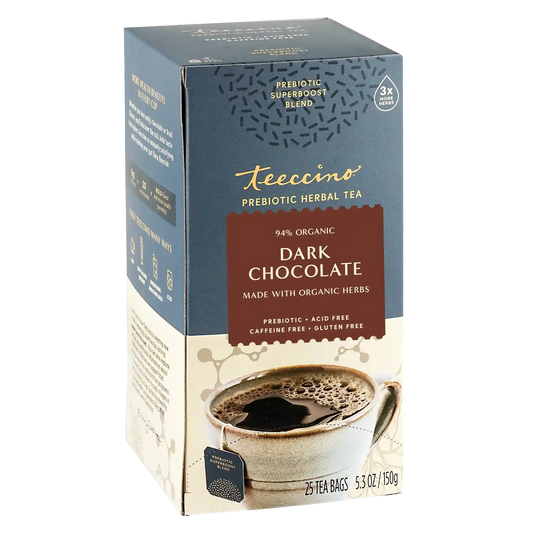 teeccino Dark Chocolate Prebiotic SuperBoost Herbal Tea Teeccino