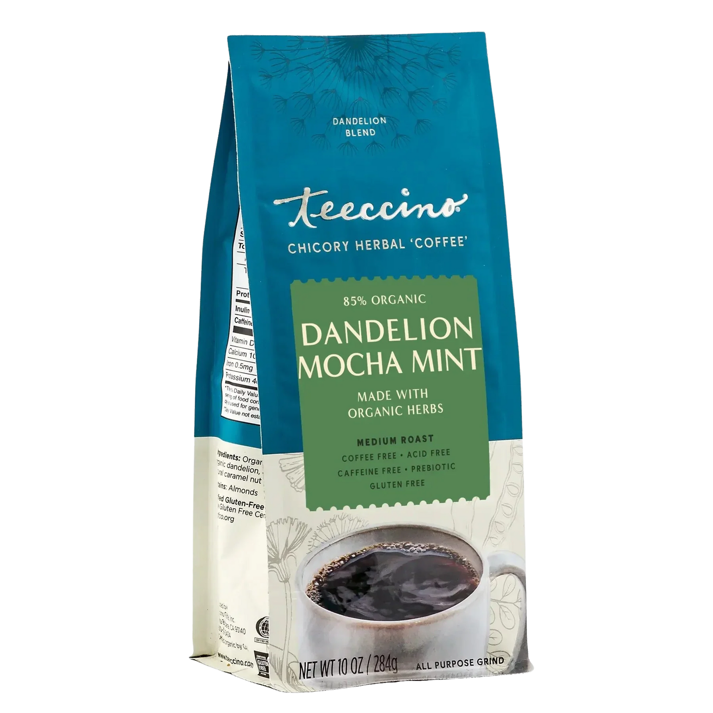 Teeccino Dandelion Mocha Mint Herbal Coffee Teeccino