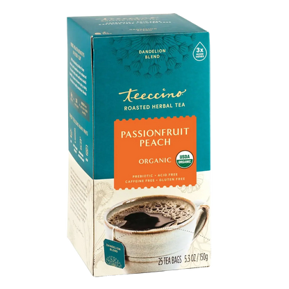 Teeccino Dandelion Passionfruit Peach Herbal Tea Teeccino