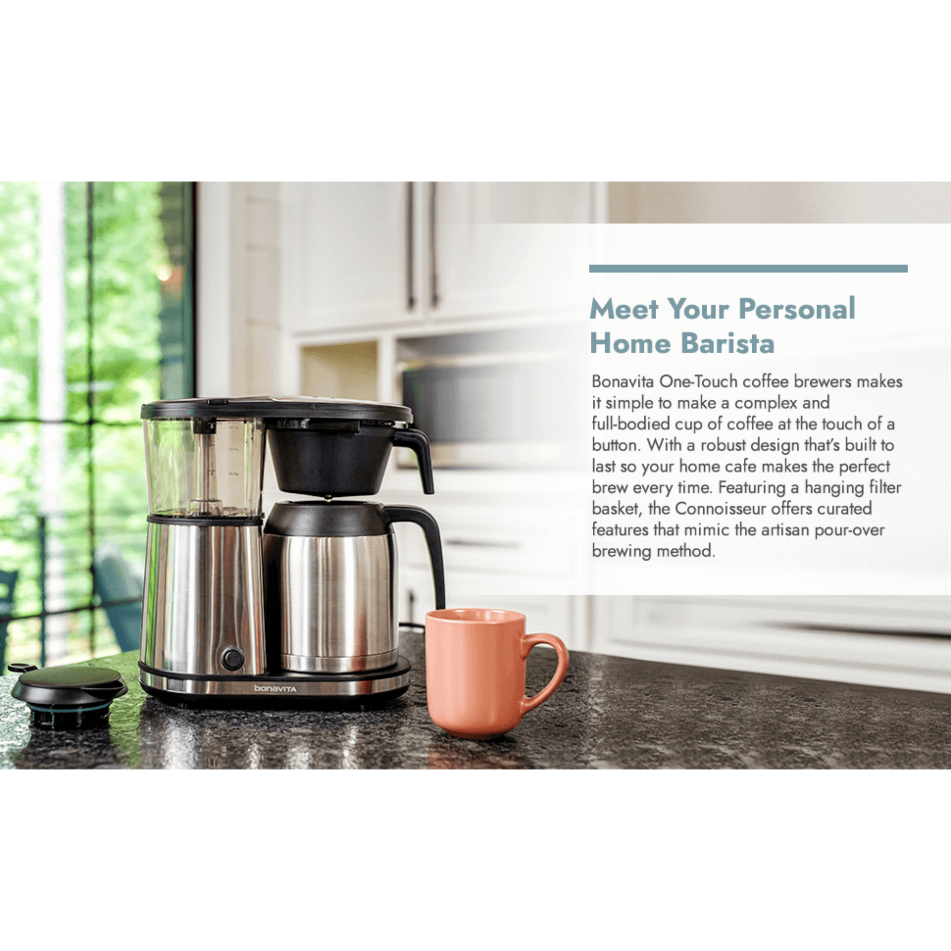Connoisseur 8-Cup Drip Coffee Brewer One-Touch with Thermal Bonavita