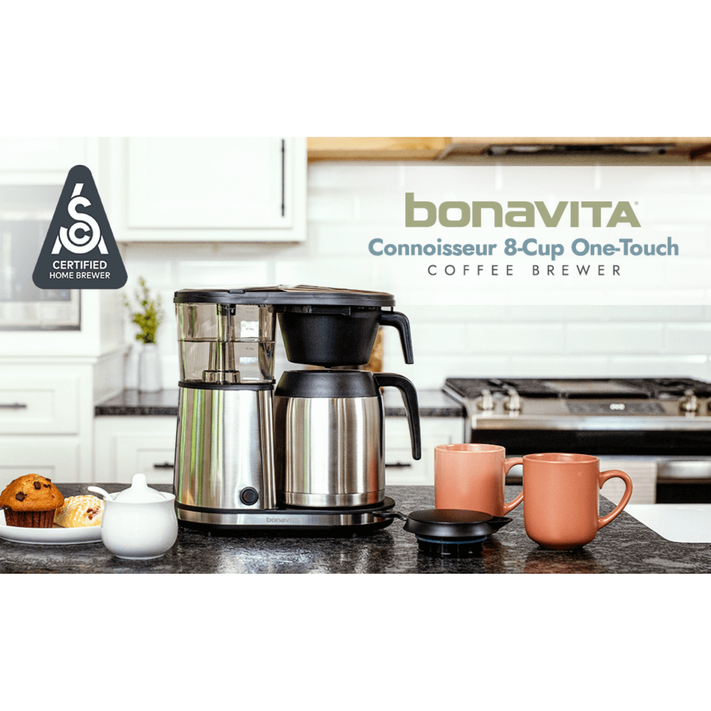 Connoisseur 8-Cup Drip Coffee Brewer One-Touch with Thermal Bonavita