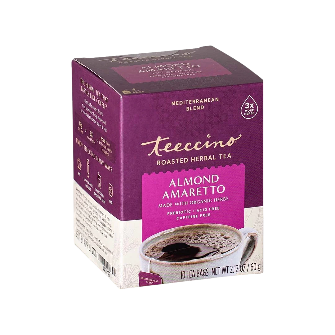 Teeccino Almond Amaretto Roasted Herbal Tea Teeccino
